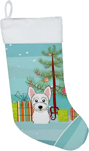 Miniatura 8 de Caroline's Treasures BB1590CS Árbol de Navidad y Alaskan Malamute Calcetines de Navidad para colgar en la chimenea, decoración de fiesta de Navidad