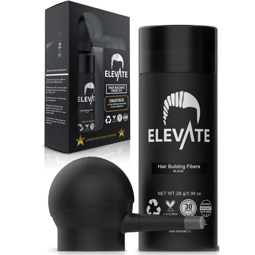 Miniatura 2 de ELEVATE Kit 2 en 1 de perfeccionamiento del cabello El juego incluye fibras espesadoras naturales y boquilla aplicadora de spray Oculta y espesa