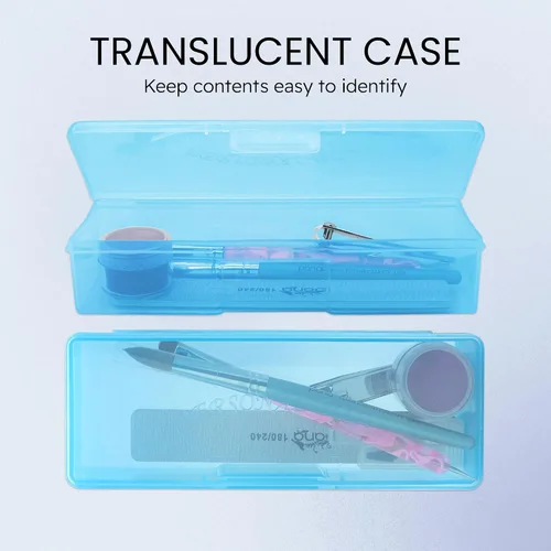 Miniatura 4 de Beauticom Caja personal de almacenamiento para manicurista profesional uñas pedicura (tamaño grande) (1 unidad, azul)