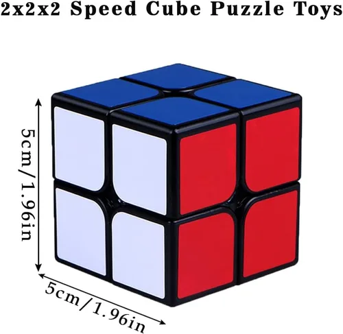 Miniatura 2 de Cubo de velocidad 2x2, rompecabezas clásicos de cubo 2x2 de juguete (negro)