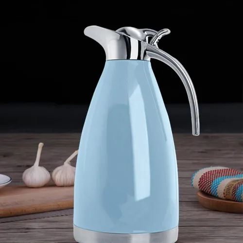 Miniatura 7 de Jarra térmica de acero inoxidable de 68 onzas – Termo/jarra aislada al vacío de doble pared con tapa – Jarra de café/té retención de calor y frío