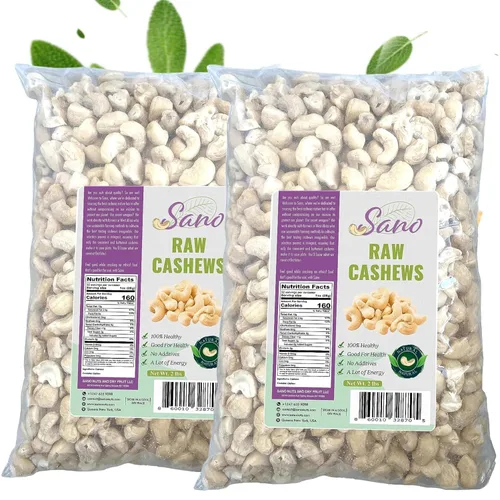 Miniatura 12 de Sano Nueces de anacardos crudos a granel de 50 libras – Anacardos crudos sin sal de origen africano occidental – anacardos frescos y sin tostar
