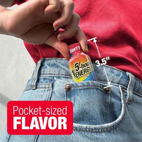 Miniatura 4 de 5-hour ENERGY Sabor a bayas, 30 unidades, inyección energética de 1.93 onzas líquidas, fuerza regular, aminoácidos, vitaminas B, sin azúcar y cero