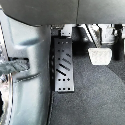 Miniatura 5 de JeCar Reposapiés de acero para pedal muerto compatible con Jeep Wrangler 2018-2023 JL JLU, negro (no compatible con el modelo 4xe)