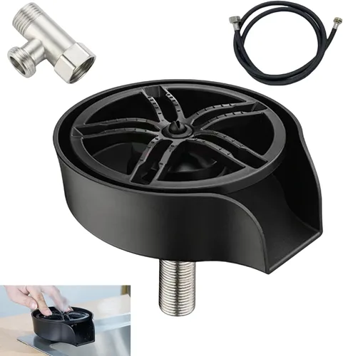 SOONHUA Enjuagadora de vidrio para fregadero de cocina, cabezal rociador extraíble y limpiador de botellas con adaptadores rápidos universales para