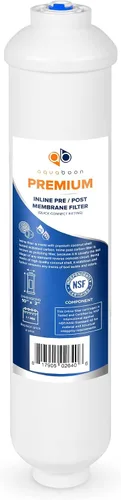 Miniatura 8 de Aquaboon Filtro de agua de carbón activado T33 - Filtro de agua en línea para refrigerador se adapta a línea de agua de 1/4 - Filtro para máquina