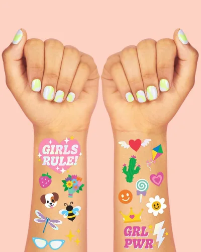 Miniatura 3 de xo, Fetti 104 tatuajes temporales para niños Recuerdos de fiesta de cumpleaños, actividades en el hogar, regalo, lindos tatuajes temporales