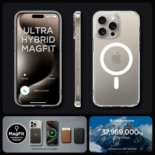 Miniatura 16 de Spigen Funda para iPhone 13 Mini, ultra híbrida MagFit [antiamarilleo] [compatible con Magsafe] - Transparente