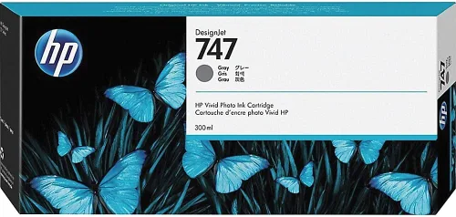 Miniatura 3 de HP 747 Cartucho de tinta original gris de 10.1 fl oz (P2V86A) para impresoras DesignJet Z9+ de gran formato