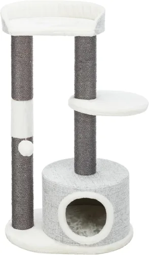 Miniatura 7 de Trixie Fonda Rascador para gatos de 39 pulgadas, rascador para gatos con base de tela suave y cuerda de sisal duradera, para gatos grandes con base