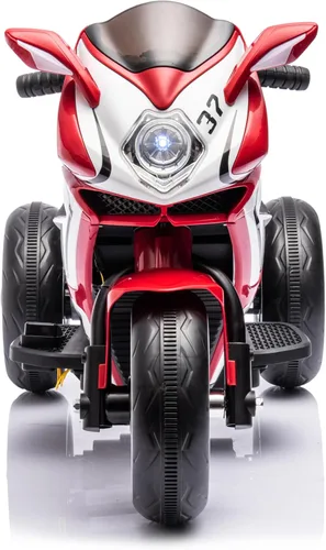 Miniatura 2 de Tamco - Motocicleta recargable, para niños de 3 a 4 años con pedal de arranque, música, luces, ruedas de iluminación (rojo)