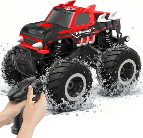 Miniatura 8 de HOMETALL Juguetes de Camión Monstruo a Control Remoto - 1:16 Impermeable Todo Terreno Carro RC Rápido Carro a Control Remoto con Cuerpo Resistente a