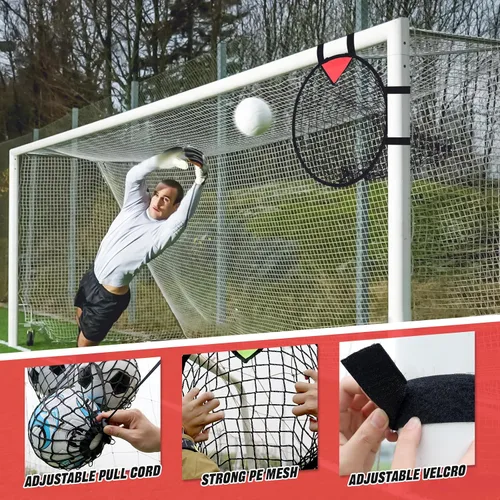 Miniatura 3 de BOHEN Juego de 2 unidades de objetivos de fútbol – Pop-up portátiles Top Bins Target – Fútbol de precisión de disparo para diversión sin fin y Rojo