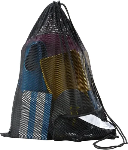 Miniatura 11 de Bolsas de Equipo de Natación Sporti, Mochila de Cordón de Malla, Bolsa de Natación para Nadadores, Mochila de Malla para la Playa Verde