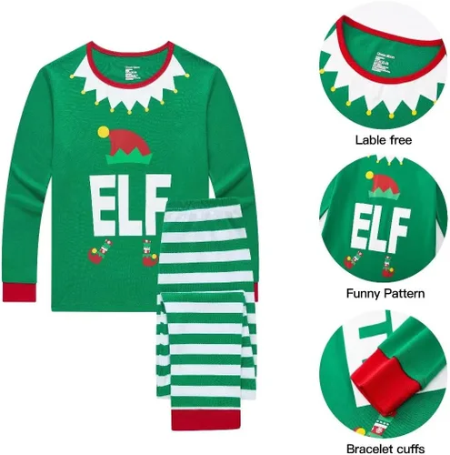 Miniatura 3 de Pijamas familiares a juego de Navidad pijamas de algodón para vacaciones