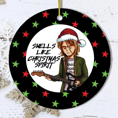 Miniatura 35 de Adornos navideños de moda con temática de cultura pop, películas y música - Huele a espíritu navideño Rock and Roll Adorno (Estrella)