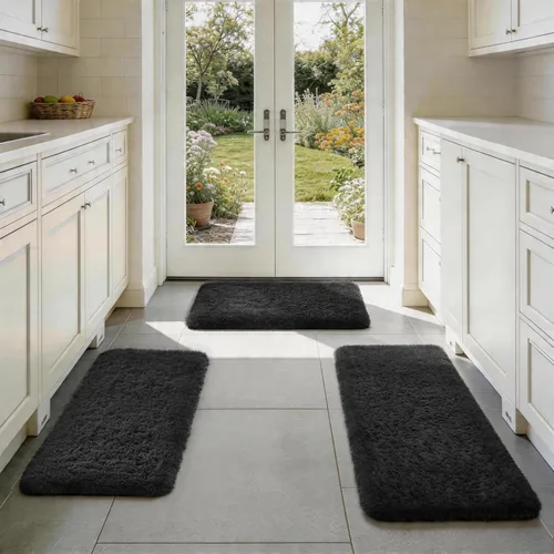 Miniatura 75 de Ophanie Alfombra Verde de Césped, Alfombras de Área para Dormitorio, Alfombra Shag Esponjosa de 4x6 pies, Suave Peluda Afelpada Linda para Niños 7