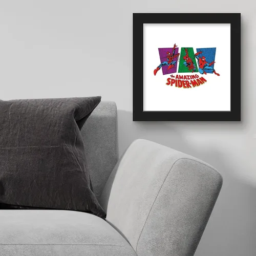Miniatura 3 de Trends International Gallery Pops Marvel Spider-Man - Foco retro increíble Spider-Man 3 paneles de arte de pared, 12.00 x 12.00 pulgadas, versión