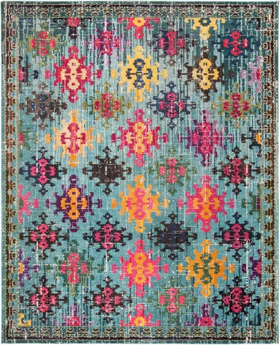 Miniatura 18 de SAFAVIEH Monaco Collection - Alfombra para pasillo, 2.2 x 6 pies, diseño bohemio de enrejado de diamantes, no desprende pelusa y de fácil cuidado