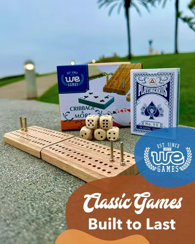 Miniatura 9 de WE Games Juego de mesa de cuna, tablero de cuna de viaje con ranura de almacenamiento y bolsa con cordón para almacenamiento de tarjetas, tablero
