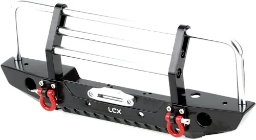 Miniatura 3 de LCX Racing 1/10th RC Crawler Car Metal Bull Push Bar Parachoques delantero para TRX4 TRX-4 Axial SCX10 II 90046 Redcat Gen8 Scout II