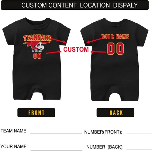 Miniatura 11 de Traje de fútbol personalizado para bebé, hace que tu bebé nombre y número de ropa de fútbol regalos