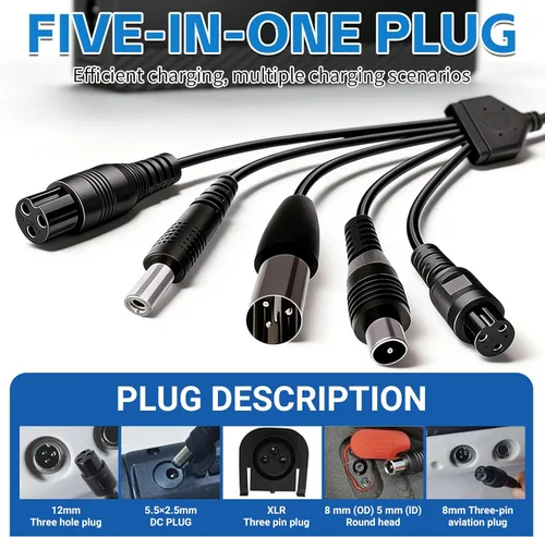 Miniatura 3 de Cargador de scooter eléctrico de 29.4V 2A para batería de litio de 24 V, cargador inteligente 5 en 1 compatible con Gotrax, Jetson, Razor, Swagtron