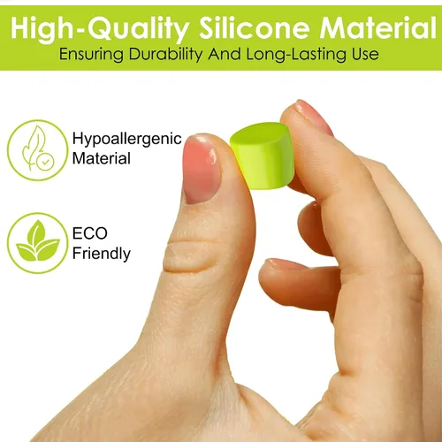Miniatura 2 de 6 pares de tapones para los oídos de silicona suave de calidad, pequeños tapones moldeables para piscina, surf, baño, agua, buceo, concierto