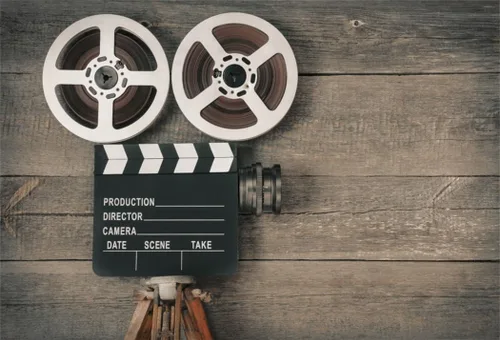 AOFOTO Cámara de película antigua de 5 x 3 pies sobre fondo de tablero de madera, película vintage, película, fotografía, telón de fondo, carrete de