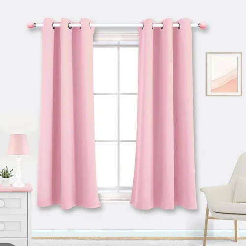 Miniatura 20 de Mrs.Naturall Cortinas Azul Real para Dormitorio, Cortinas Opacas Cortas Medianas Azul Cobalto para Cocina Decoración de Habitación de Adolescentes