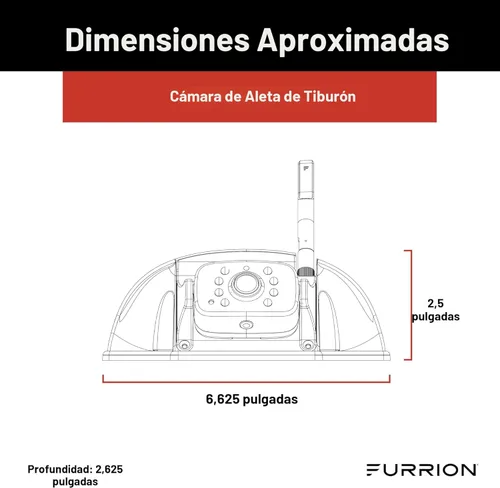 Miniatura 3 de Furrion Vision S+ Sistema de observación RV con monitor de 7 pulgadas, Sharkfin, visión nocturna infrarroja, transmisión en vivo, amplio ángulo