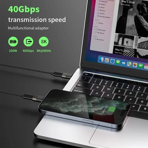 Miniatura 3 de Fidioto Paquete de 2 adaptadores USBC a USB C, adaptadores de aleación de zinc, adaptador USBC hembra a USB-C macho OTG compatible con teléfonos
