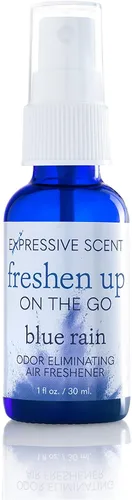 Expressive Scent Ambientador de aire de 1 onza para eliminar olores, perfecto para viajes y hogar, automóvil, baño, cocina, oficina (lluvia azul)
