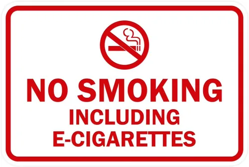 Miniatura 12 de Signs ByLITA Clásico enmarcado no fumar incluyendo cigarrillos electrónicos (oro negro) - mediano Negro Oro