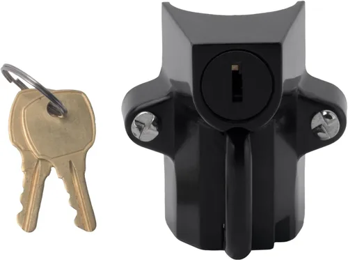 Miniatura 9 de Kit de bloqueo de seguridad para casco de motocicleta para tubos de 7/8" a 1 1/4" de diámetro para Harley Chrome (negro)