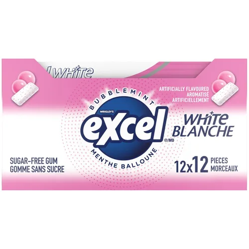 Miniatura 5 de Excel White Goma de mascar sin azúcar, Bubblemint, 12