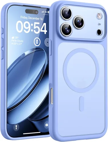 Miniatura 20 de TOCOL Funda magnética 3 en 1 para iPhone 14 Pro, mejorada [protección completa de cámara] con 2 protectores de pantalla, funda de grado militar Azul