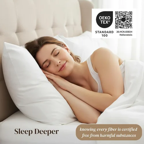 Miniatura 7 de Beckham Hotel Collection Juego de sábanas tamaño Twin 100% algodón, ropa de cama de satén de lujo 500TC, bolsillo profundo de 16", que absorbe