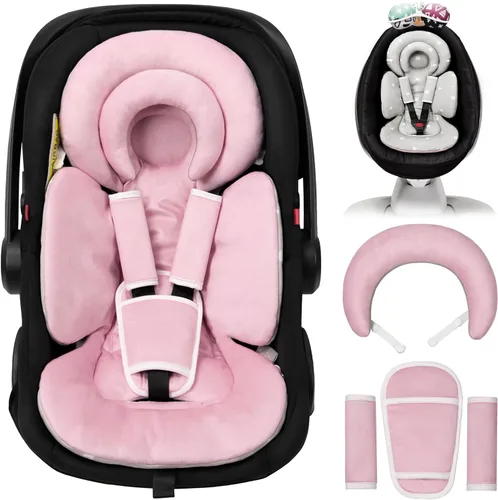 Miniatura 18 de TinlyFinly inserto de asiento de coche para bebé con almohadilla extra para prematuros a niños pequeños, inserto reversible para asiento de coche