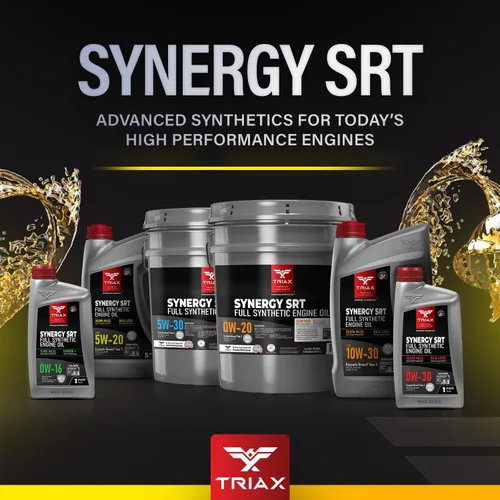 Miniatura 9 de TRIAX Synergy SRT 5W-20 Aceite de motor PAO-éster completamente sintético, drenaje de 12.4 mi, modificación por fricción moly/boro, licencia API SP