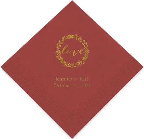 Miniatura 12 de Weddingstar - servilletas de papel impresas personalizables Negro