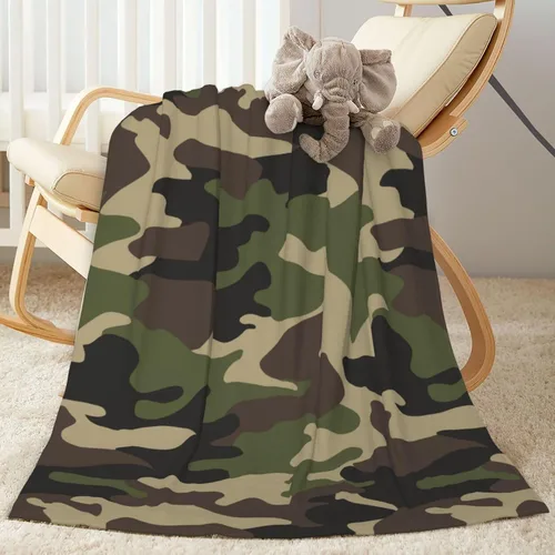 Miniatura 16 de Perinsto Camo Throw Blanket Ultra Soft Warm All Season Camouflage Decorative Fleece Blankets for Bed Chair Car Sofa Couch Bedroom 50"X40