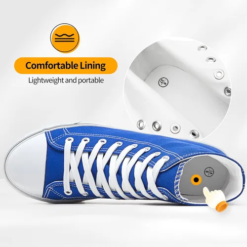 Miniatura 61 de ZGR Tenis de lona para hombre, con cordones, clásicos, casuales, para caminar