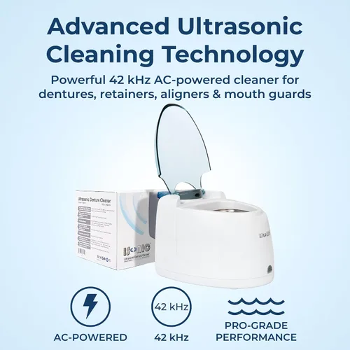 Miniatura 3 de iSonic Limpiador ultrasónico de dentadura/alineador/retenedor para todos los aparatos dentales y de la apnea del sueño (F3900)