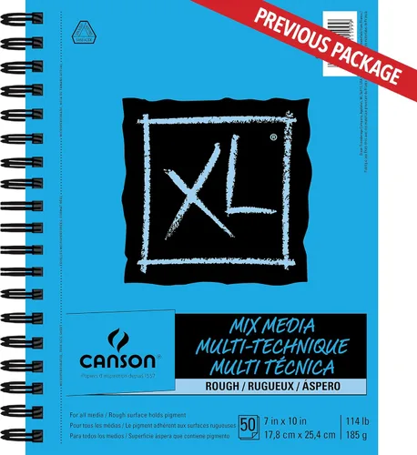 Miniatura 2 de Canson XL Series Cuaderno de Media Mix, Textura Rugosa, Alambre Lateral, 7x10 pulgadas, 50 Hojas – Papel de Arte Grueso para Acuarela, Gouache