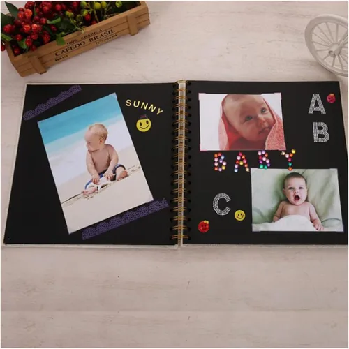 Miniatura 4 de Álbumes de fotos Álbum de fotos de papel de fotografía para bebé Scrapbooking Álbum de fotos Álbum de fotos de bricolaje álbum de fotos para niños