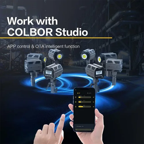Miniatura 8 de COLBOR CL60 LED Light, 2700-6500K Bi-Color LED Light, 65W Video Light, Max 80W, CRI 97, 50673Lux, 10 FX Effects, 46 Simulation Scenarios, with V