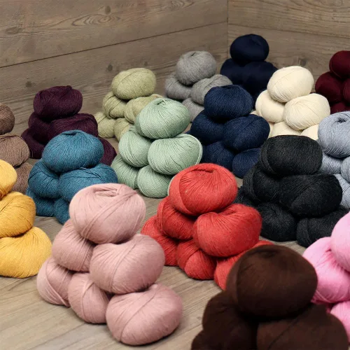 Miniatura 7 de Juego de 6 madejas de 100% lana de alpaca bebé (10.58 oz) de peso DK, fabricadas en Perú, celestial suave y perfecto para tejer y hacer ganchillo