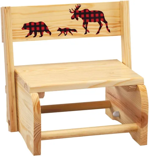 Miniatura 5 de Taburete y silla infantil 2 en 1, diseño de animales y postres