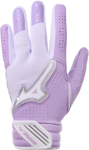 Miniatura 16 de Mizuno Finch Softball - Guantes de bateo acolchados Par Adulto y joven Palma antideslizante Palma acolchada Parte trasera de malla